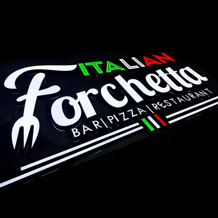 Forchetta Italian restaurant letters