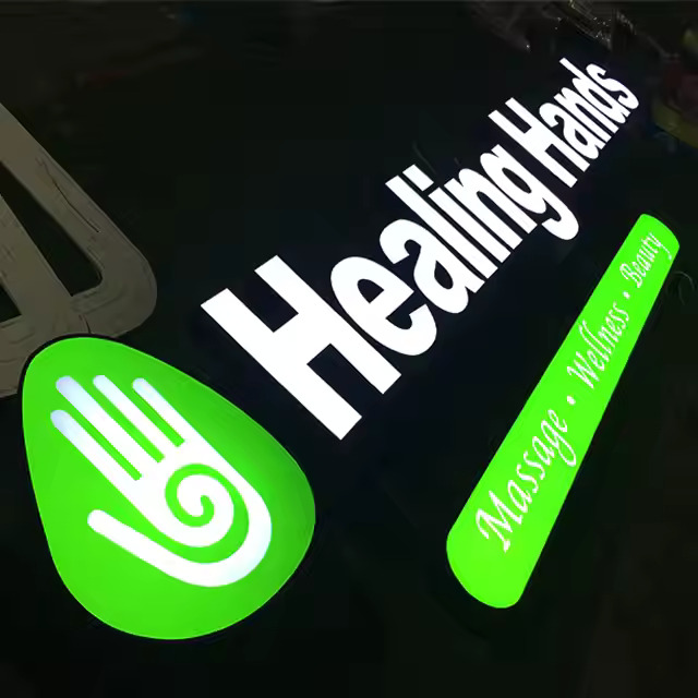 Healing Hands channel letters