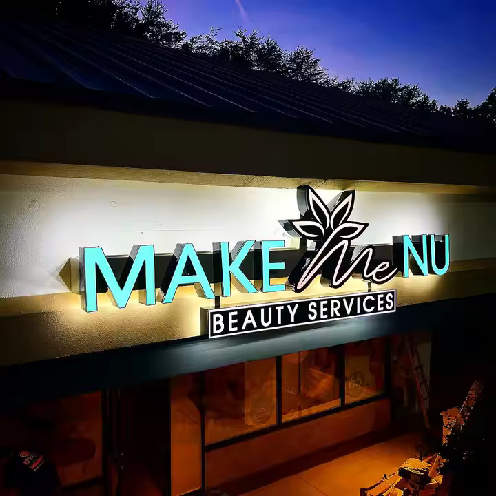 Make Me Nu storefront letters