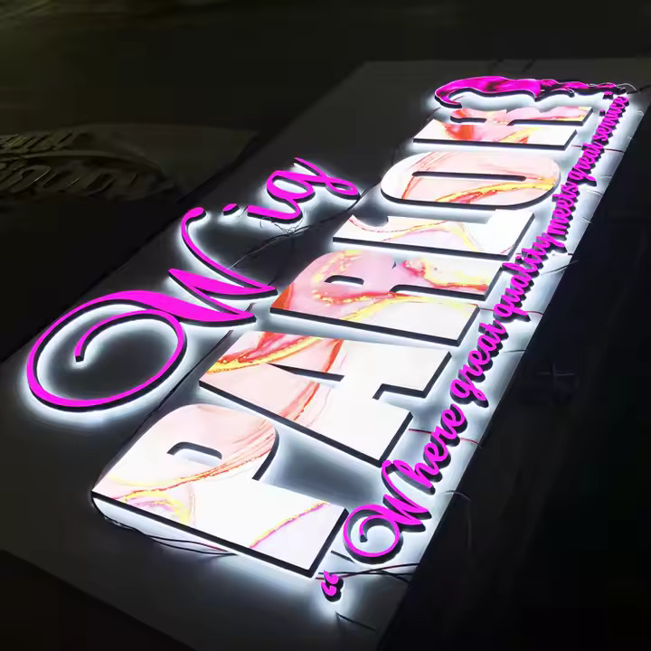 Wig Parlor dimensional lettering