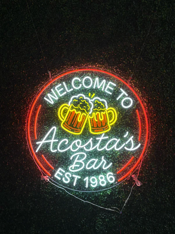 Acosta’s Bar welcome neon