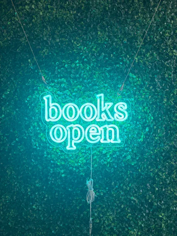 Books Open LED neon